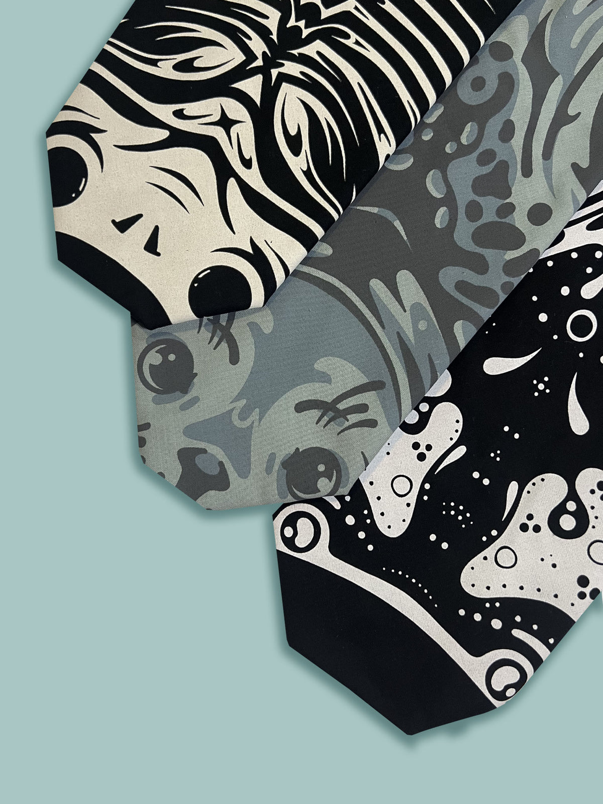 Grayscale Bandana Set