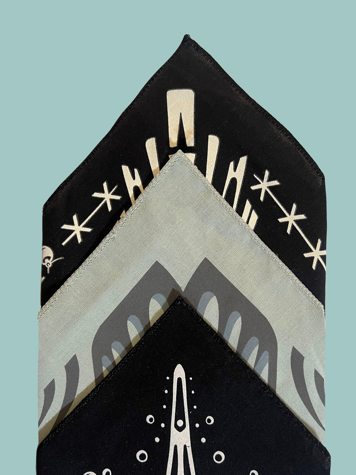 Grayscale Bandana Set