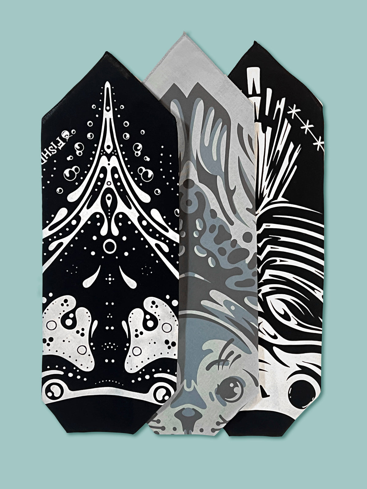 Grayscale Bandana Set